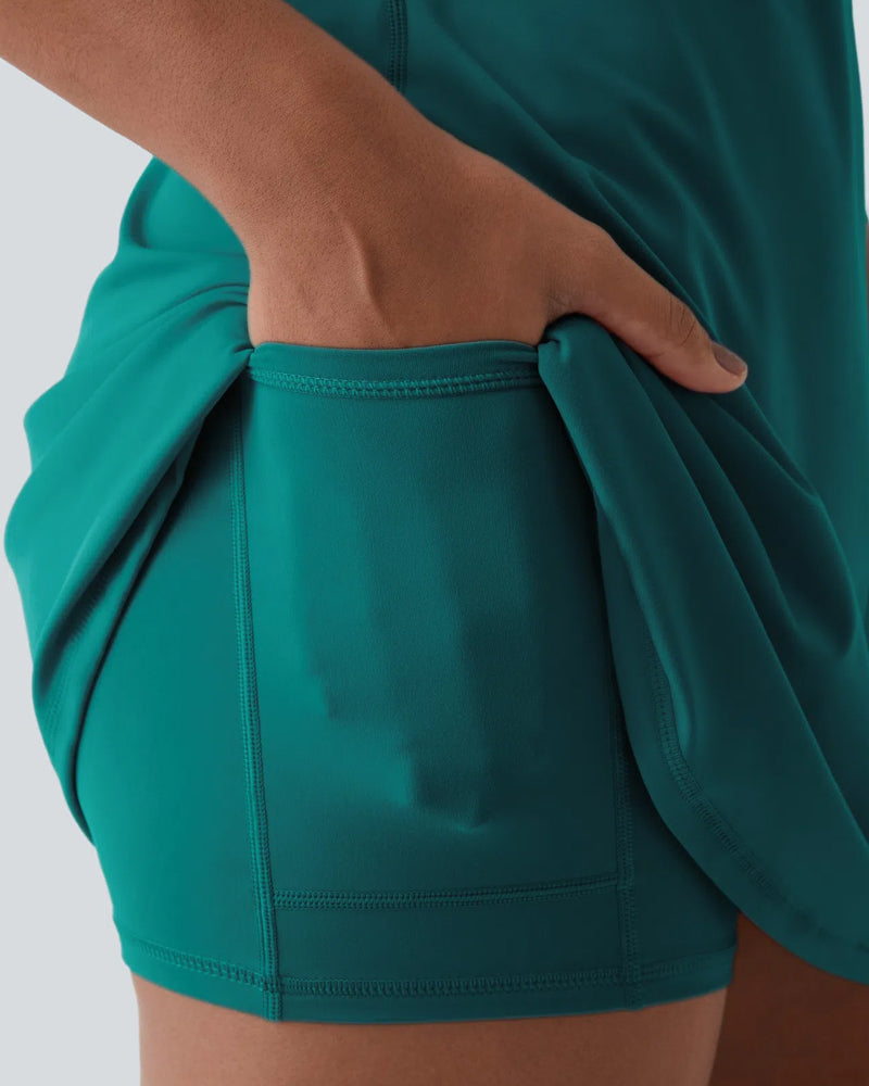 Cross-Back Active Spring Dresses for Women - Easy Peezy, Dresses with Pockets