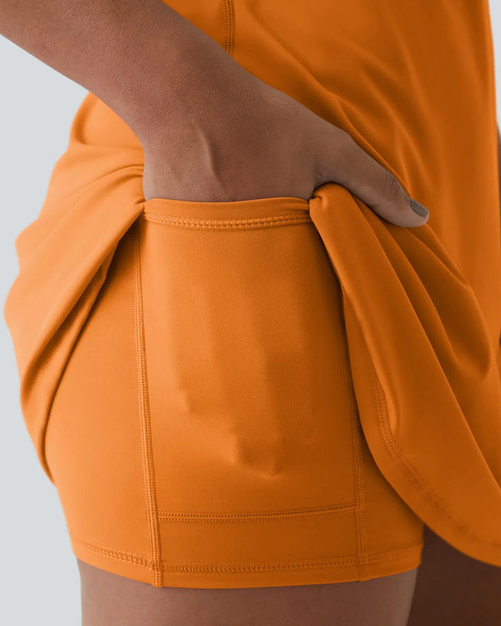 Cross-Back Active Spring Dresses for Women - Easy Peezy, Dresses with Pockets