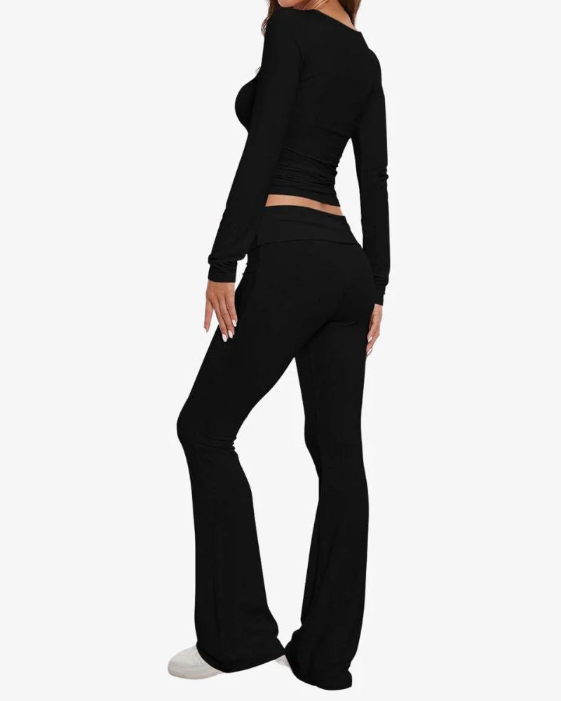 Long Sleeve Cotton Jersey Lounge Set