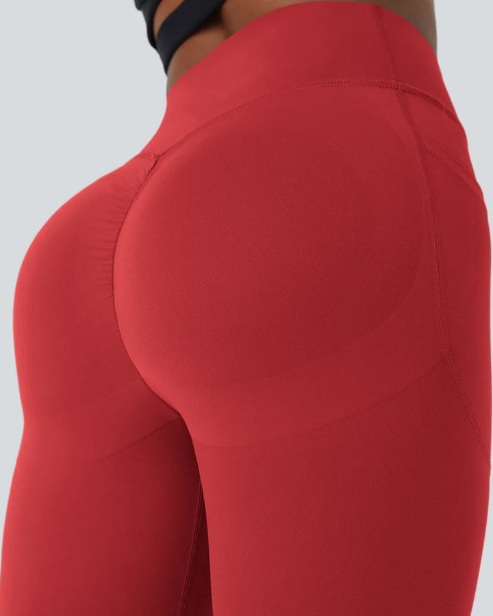 Woobilly High Waisted Butt Lifting Tummy Control Side Pocket Shaping Workout Training Leggings