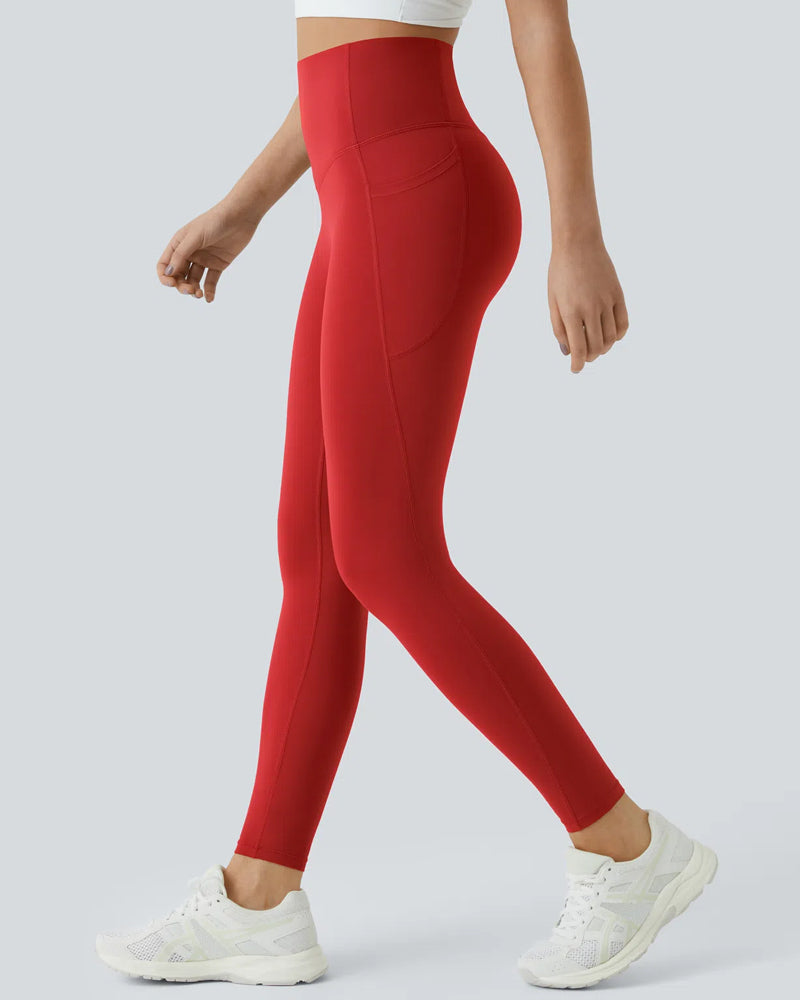 Woobilly High Waisted Butt Lifting Tummy Control Side Pocket Shaping Leggings (Buy 1 Get 1 Free)