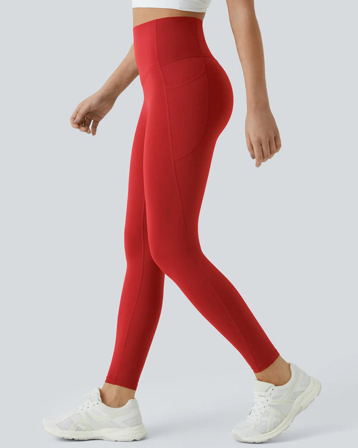 Woobilly High Waisted Butt Lifting Tummy Control Side Pocket Shaping Leggings (Buy 1 Get 1 Free)