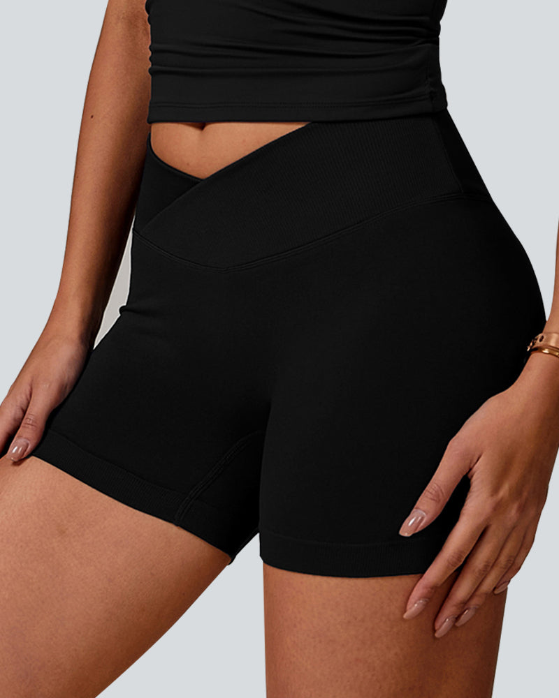 V Waist Butt Lifting Workout Shorts 5" for Women