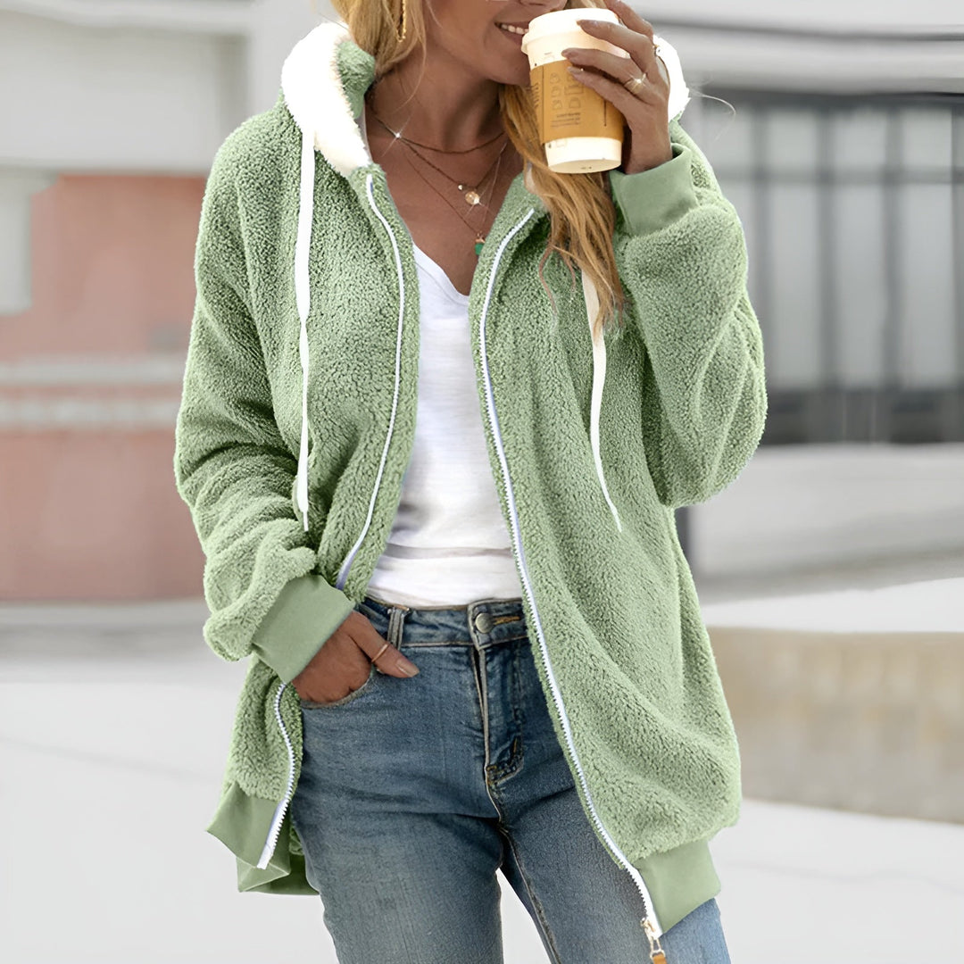 Hanna™ - Bequeme superweiche Fleecejacke mit Kapuze 